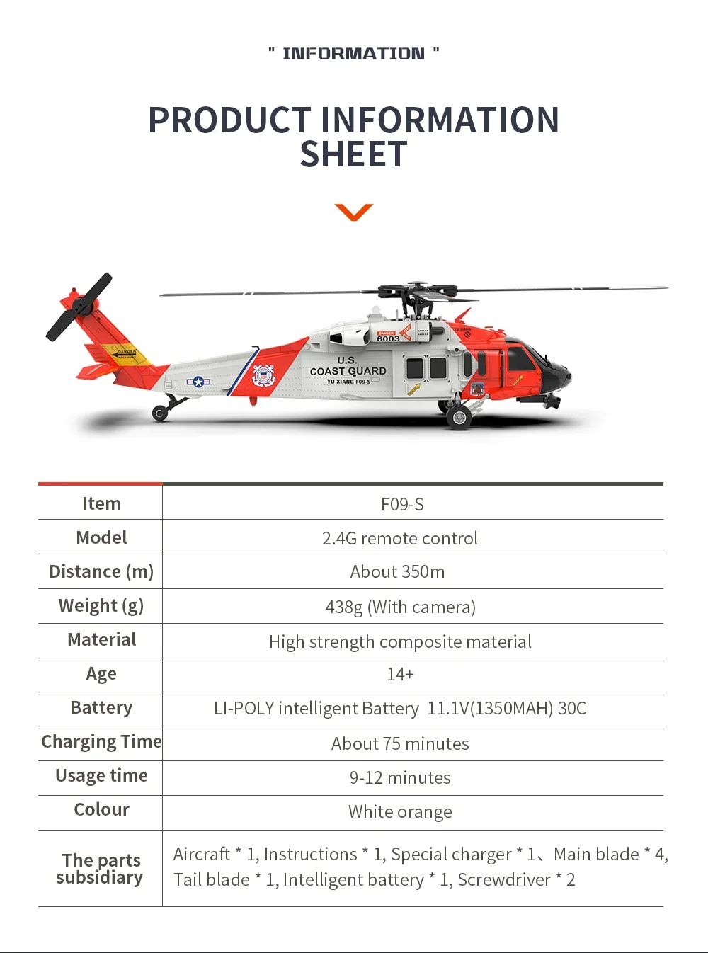 Yuxiang F09-S 6ch Uh60 Rc Helicopter Gps Optical Flow Dual Positioning With Camera Vr Transmission Auto Return Heilcopter