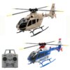 C123 6CH RC Helicopter EC135 Double Brushless Direct Drive Single Paddle Aileron Free Helicopter model 3D Optical Flow Toys