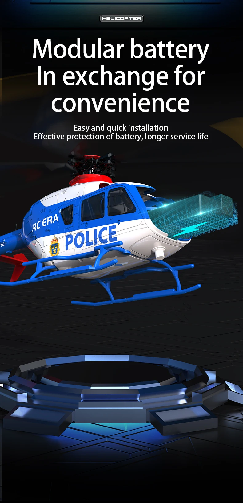 C123 6CH RC Helicopter EC135 Double Brushless Direct Drive Single Paddle Aileron Free Helicopter model 3D Optical Flow Toys