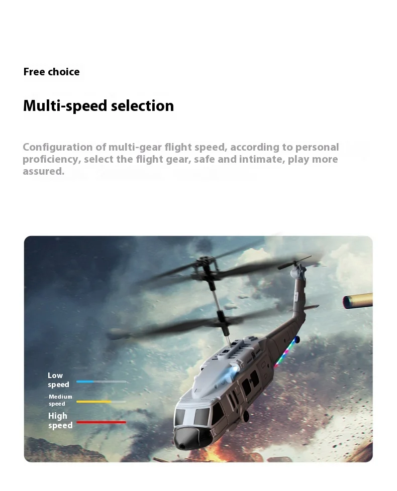 Ky205 Black Hawk Rescue Helicopter Obstacle Avoidance Height Control, Aerial Photography Remote Control Four Axis Aircraft Toy