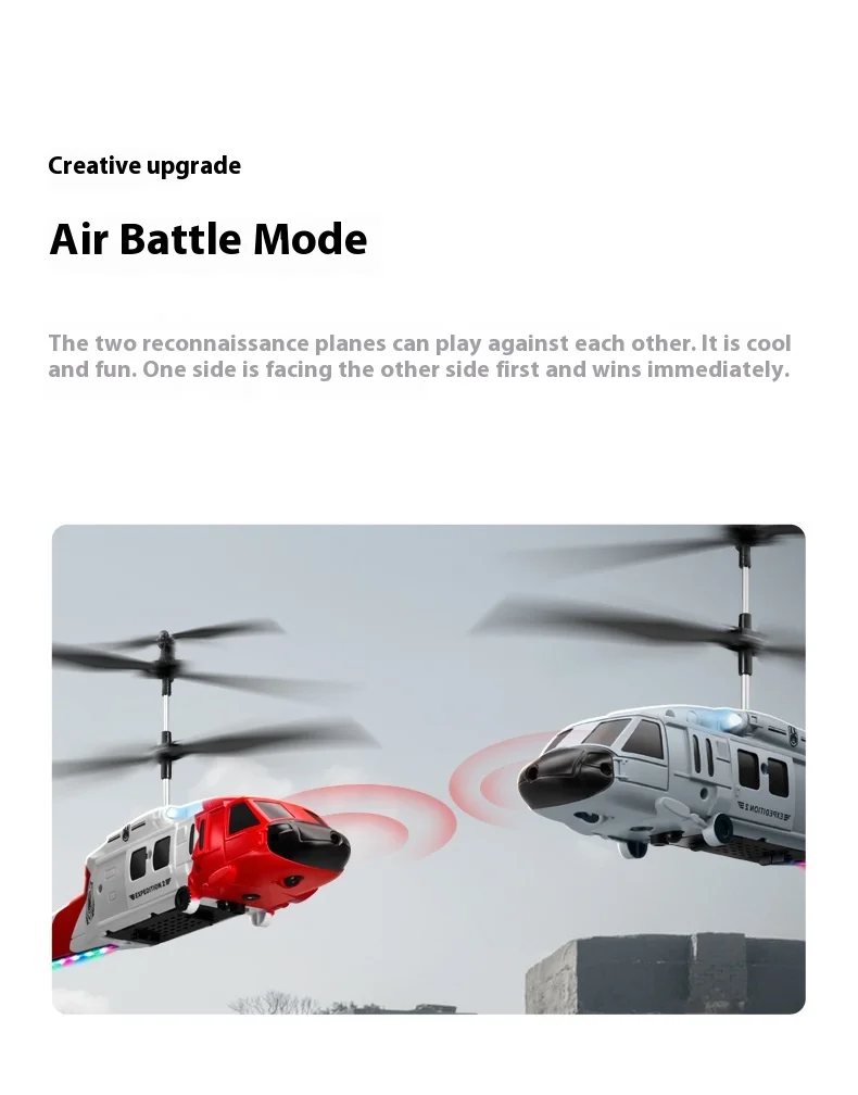 Ky205 Black Hawk Rescue Helicopter Obstacle Avoidance Height Control, Aerial Photography Remote Control Four Axis Aircraft Toy