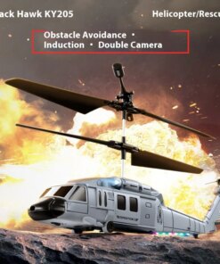 Ky205 Black Hawk Rescue Helicopter Obstacle Avoidance Height Control, Aerial Photography Remote Control Four Axis Aircraft Toy