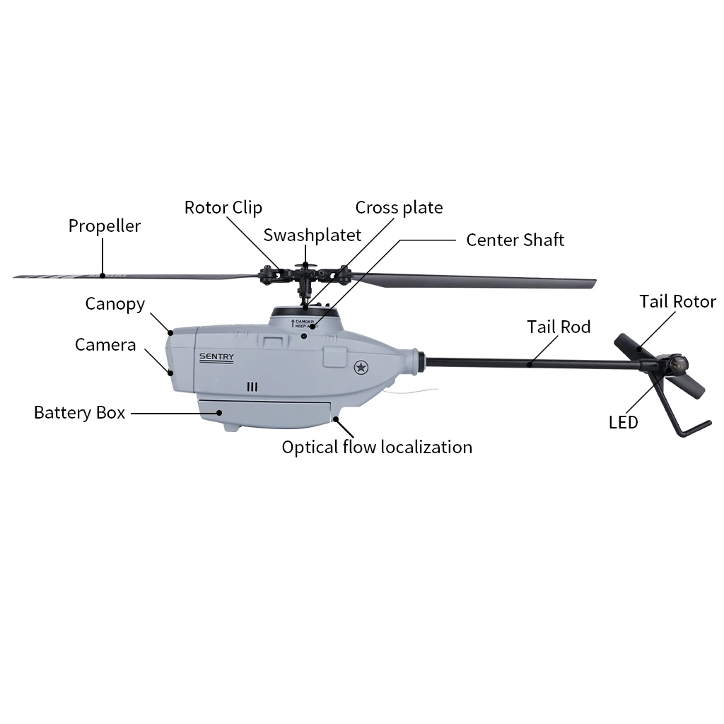 C127 RC Helicopter Toys 720P 2.4G 6-Axis Electronic Gyroscope For Stabilization Remote Control RC Toy Helicopter
