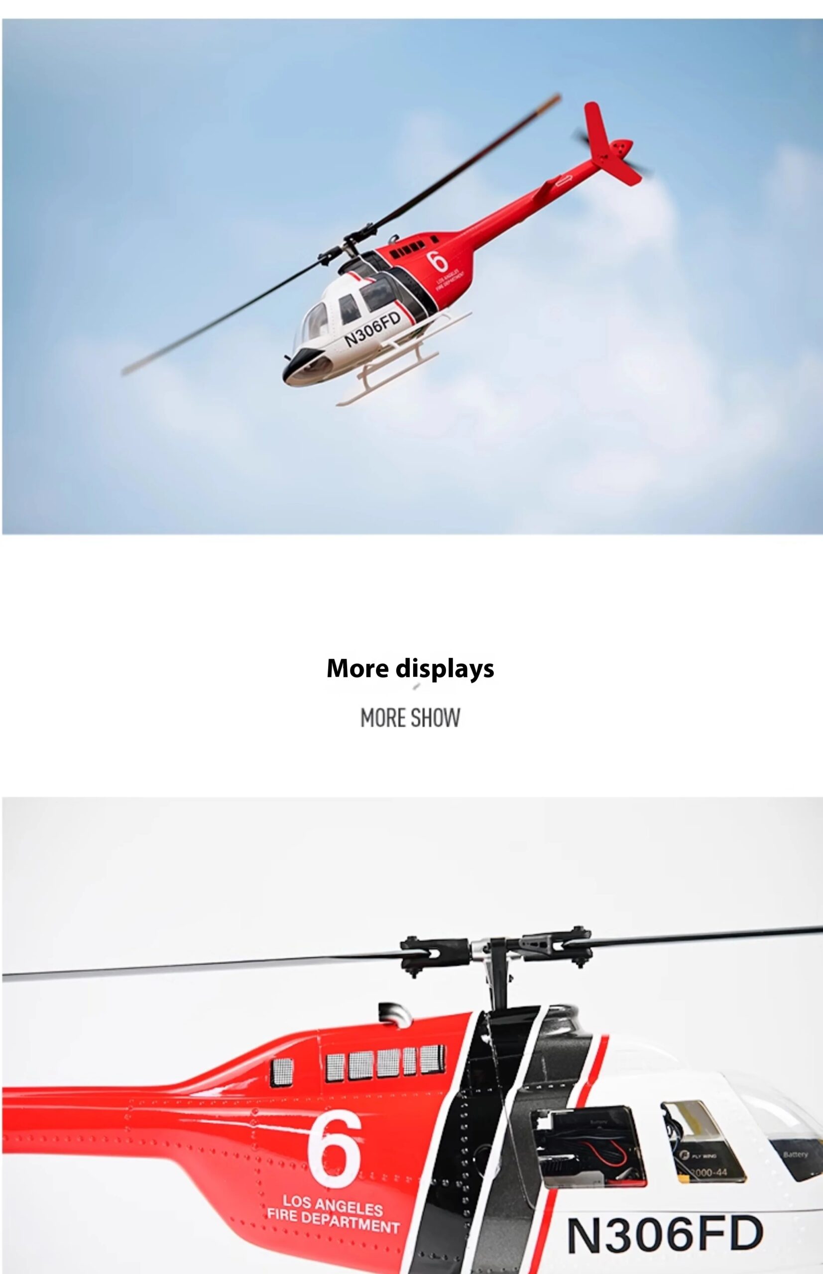 Flying Wings 470 Bell 206gps Intelligent Self Stable H1 Flight Control Multifunctional Remote Control Helicopter Toy