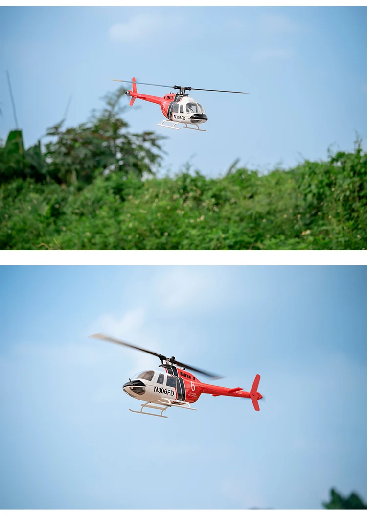 Flying Wings 470 Bell 206gps Intelligent Self Stable H1 Flight Control Multifunctional Remote Control Helicopter Toy