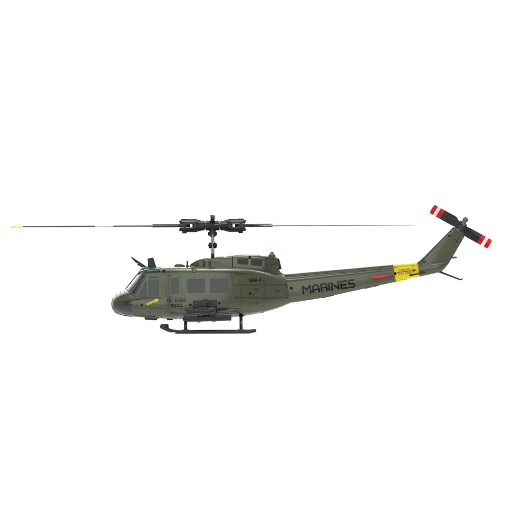 C032 UH1 Helicopter Brushless 6-Channel Airplane Free Flying Stunt Simulation Laser Height Locking Electric RC Aircraft
