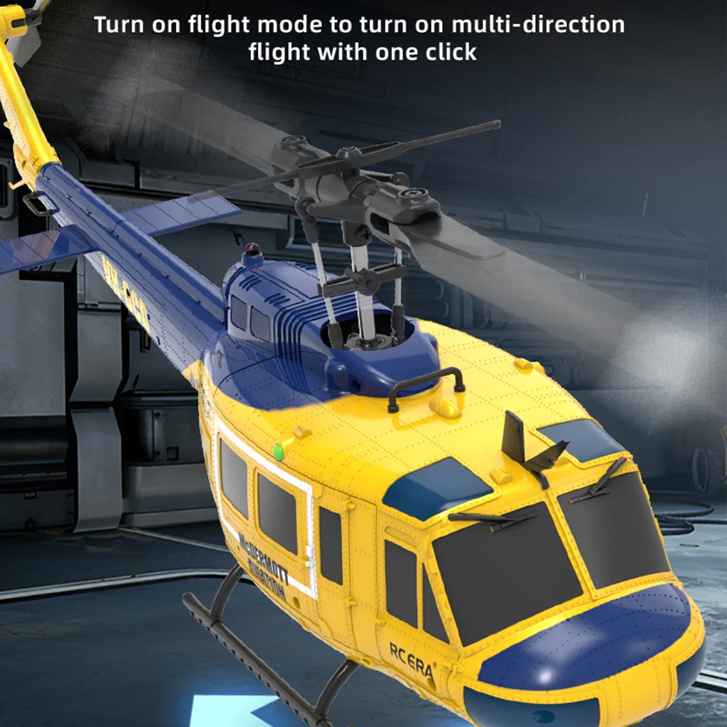 C032 UH1 Helicopter Brushless 6-Channel Airplane Free Flying Stunt Simulation Laser Height Locking Electric RC Aircraft