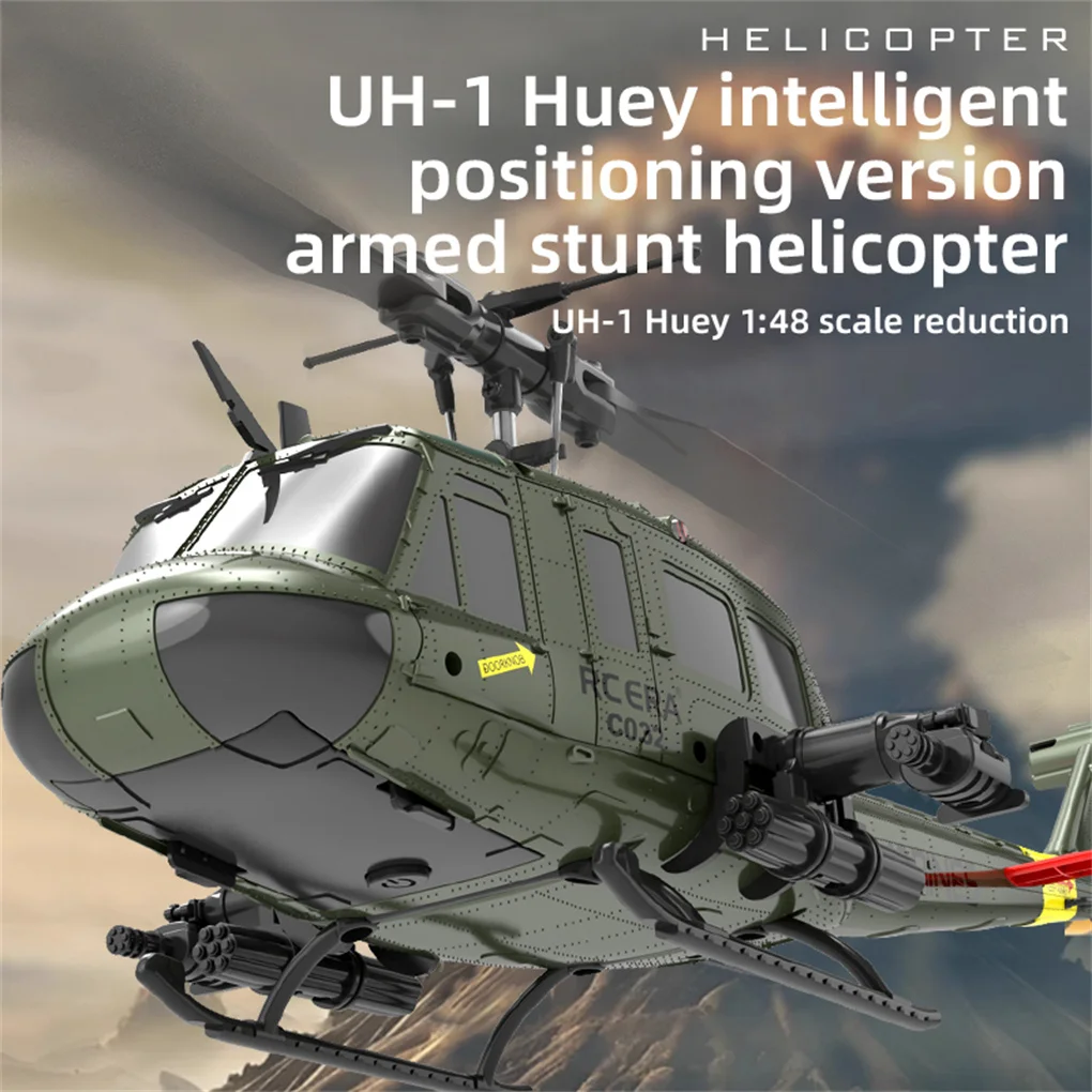 C032 UH1 Helicopter Brushless 6-Channel Airplane Free Flying Stunt Simulation Laser Height Locking Electric RC Aircraft