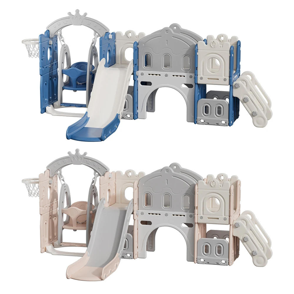 KIDkid Toddler Swing and Slide Playset with Basketball Hoops & Swing for Toddlers Age 3-6 Perfect for Indoor & Outdoor