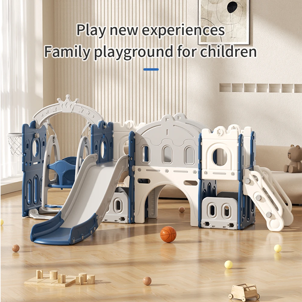 KIDkid Toddler Swing and Slide Playset with Basketball Hoops & Swing for Toddlers Age 3-6 Perfect for Indoor & Outdoor