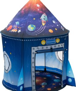 Rocket Ship Kids Tent Pop Up Play Toy Tent for Children  Large Space Indoor Pretend Playhouse  Outdoor Play Tent for Boys & Girl