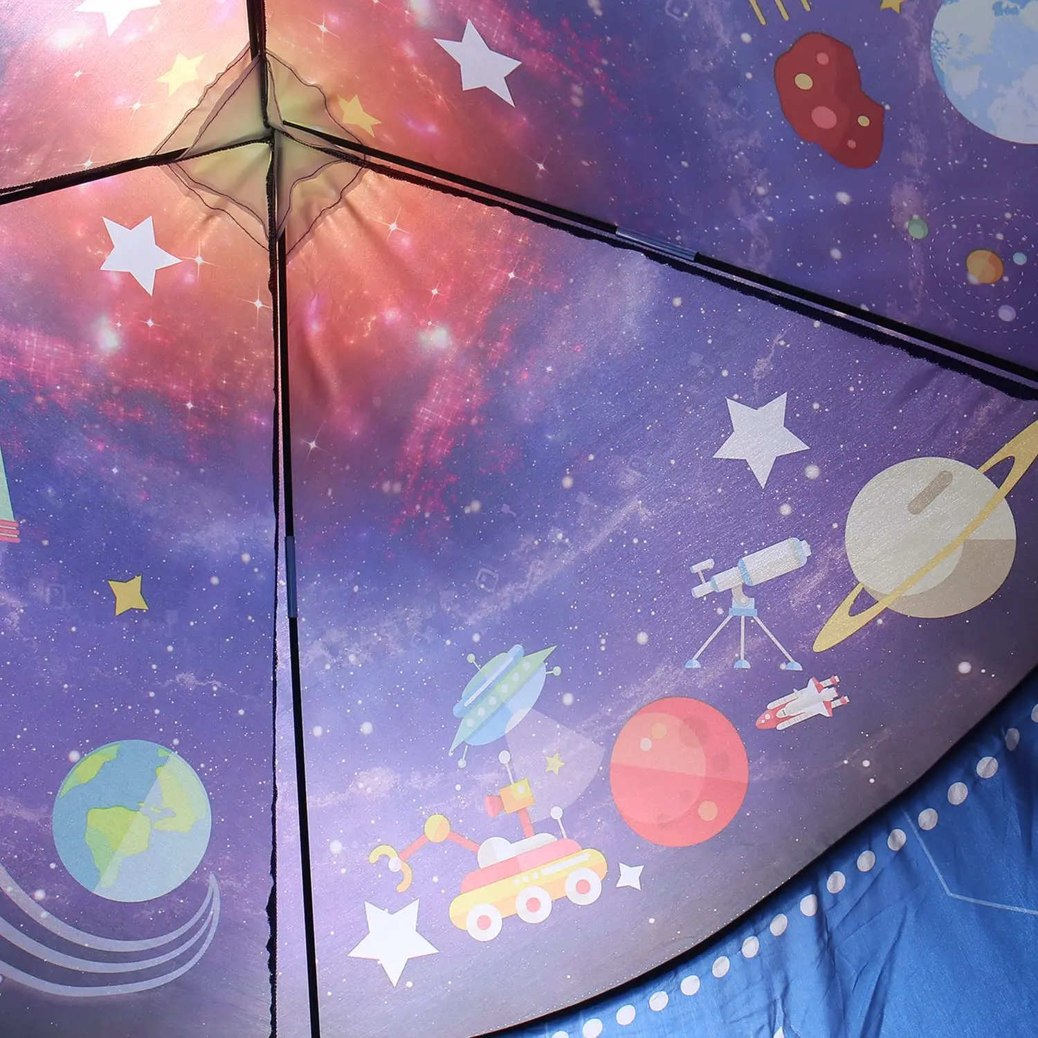 Rocket Ship Kids Tent Pop Up Play Toy Tent for Children  Large Space Indoor Pretend Playhouse  Outdoor Play Tent for Boys & Girl
