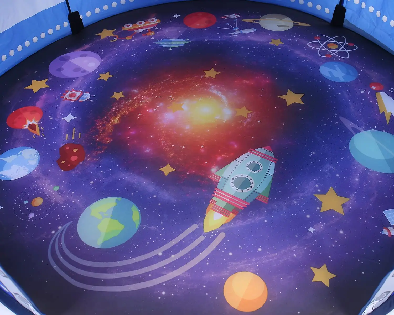 Rocket Ship Kids Tent Pop Up Play Toy Tent for Children  Large Space Indoor Pretend Playhouse  Outdoor Play Tent for Boys & Girl
