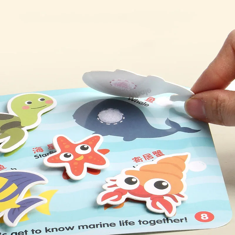 Montessori Baby Busy Book My First Quiet Book Paste Early Learning Education Toy Children Matching Game Toys for Kids 1 2 3 Year