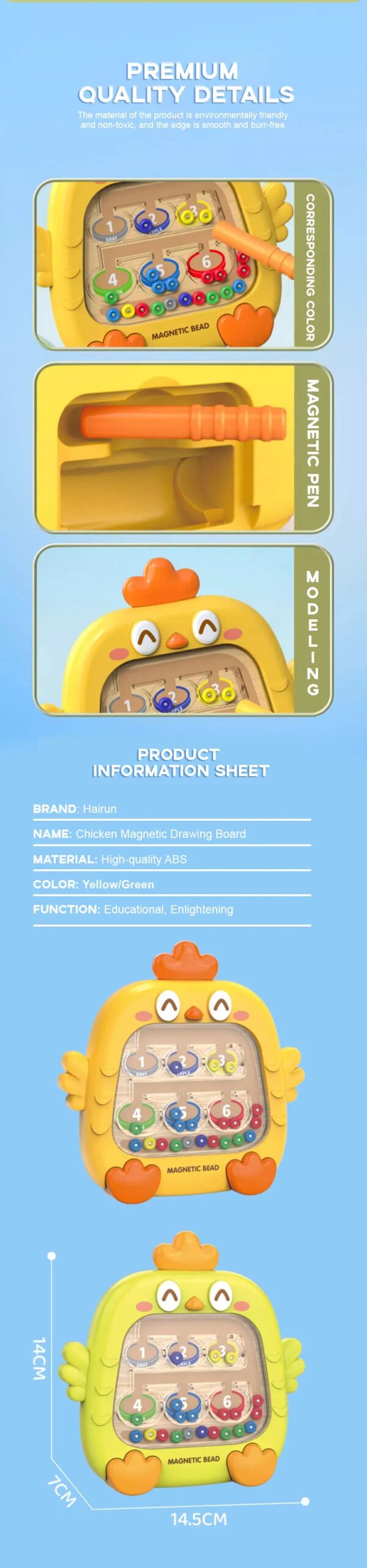 Montessori Sorting Games Magnetic Color Number Maze Board Pen Moving Bead Games Fine Motor Skills Educational Toys for Kids Gift