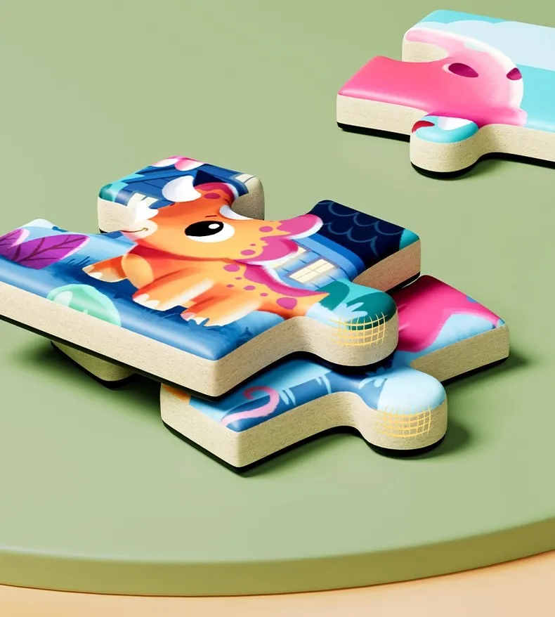 Kids Large Size Wooden Jigsaw Puzzle Game Baby Toys Learning Educational Forest Sea Animals Traffic Vehicle Puzzles Children Toy