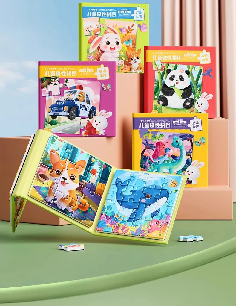 Kids Large Size Wooden Jigsaw Puzzle Game Baby Toys Learning Educational Forest Sea Animals Traffic Vehicle Puzzles Children Toy