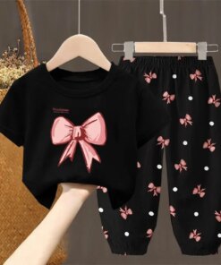 Summer Sets Children's Clothing Girls Kids Toddler Clothes Cute Fashion T-shirt Top Pants 2PCS Baby Girl Clothes