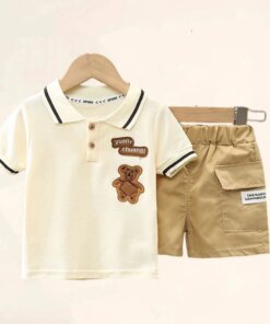 Baby Boy Clothes Set T-shirt+Shorts Kids Boy Summer Clothing Set Cute Cartoon Baby Boy Outfit Set Infant Toddler Tee Shirt Pants
