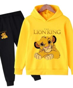 Children's The Lion Tracksuit Set, Hoodies, Top and Pants, Sportswear, Clothing for Boys and Girls, Clothing for Kids, 2 Pieces