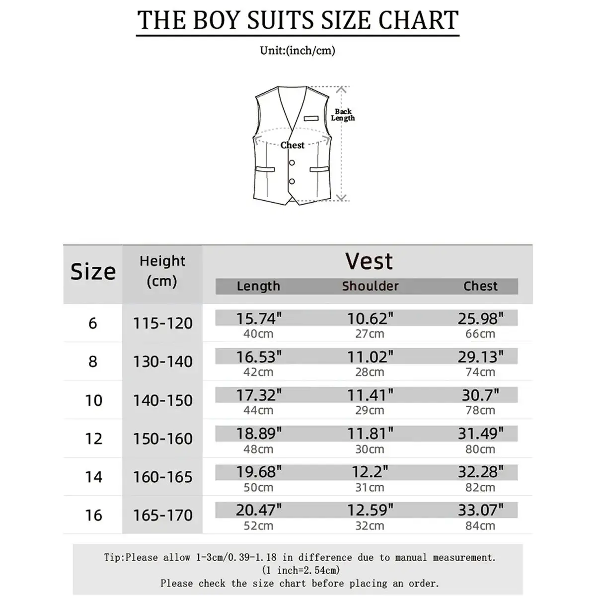Black Vest Boys Dress Suit Kids Blazer Toddler Wedding Formal Piano Performance Waistcoats Children School Party Navy Clothes