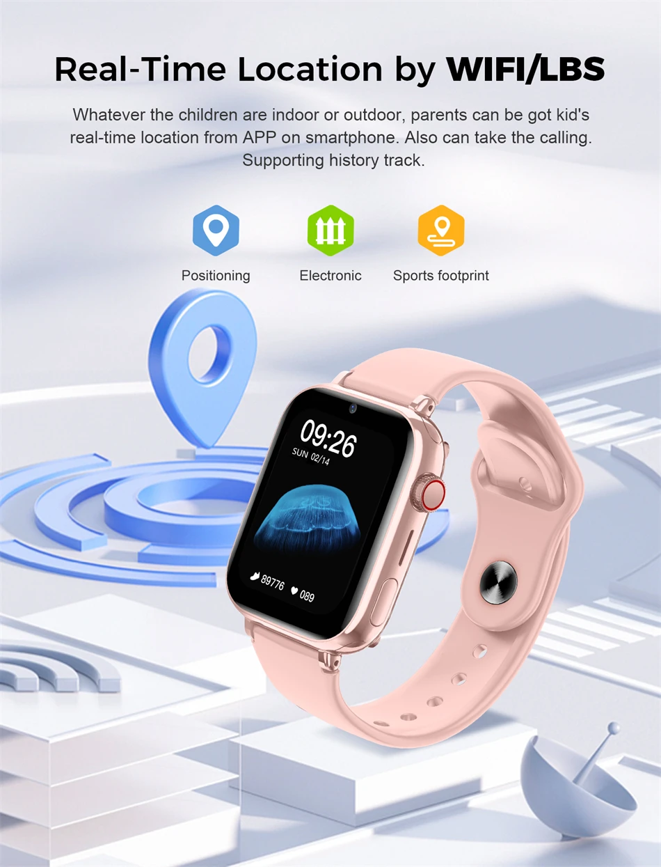 For XIAOMI Kids Watches Call Kids Smart Watch Children GPS SOS Waterproof Smartwatch Clock SIM Card Location Tracker Child Watch