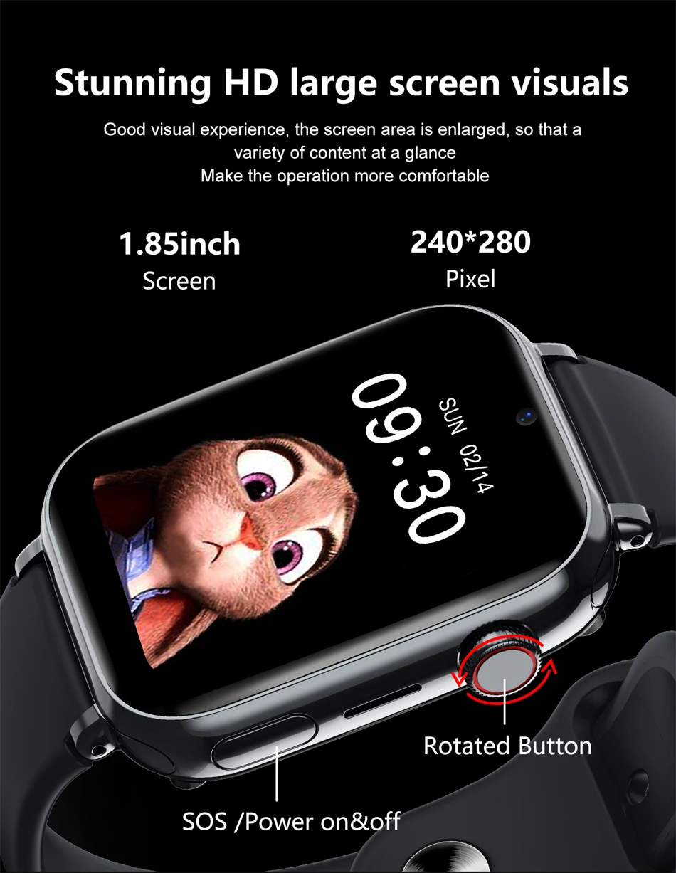 For XIAOMI Kids Watches Call Kids Smart Watch Children GPS SOS Waterproof Smartwatch Clock SIM Card Location Tracker Child Watch